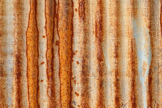 Rusty on zinc metal plate texture