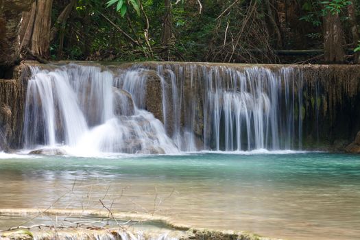 Waterfall in National Park , Kanchanaburi Province , Thailand