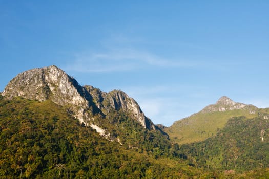 View from Doi Chiang Dao mountain, Chiang mai, Thailand.