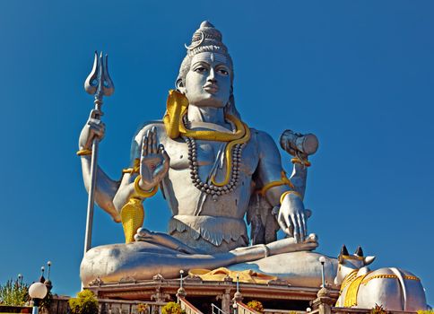 Statue of Lord Shiva in  Murudeshwar Temple in Karnataka. India
