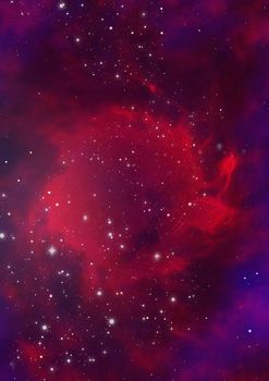 Far space being shone nebula as abstract background