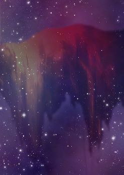 Far space being shone nebula as abstract background