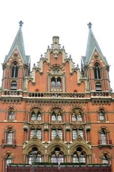 London United Kingdom famous St. Pancras railway station building