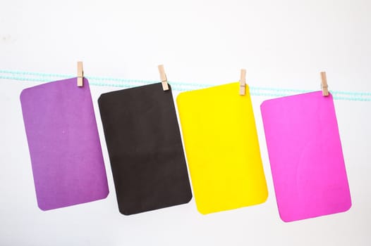 multicolor hang paper for note