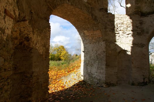 View on the nature from ruins of an ancient tower