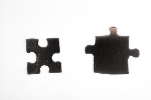 jigsaw puzzle  pieces isolated on a white background