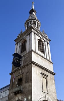 The historic St. Mary le Bow church in London.  According to tradition, a true Cockney must be born within earshot of the sound of the church's bells.