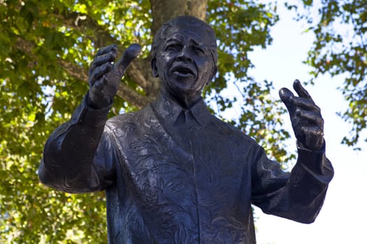 Statue of Nelson Mandella in London's Parliament Square.