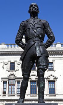 Jan Christian Smuts statue in Parliament Square, London.