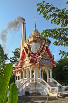 The cremation thai temple.