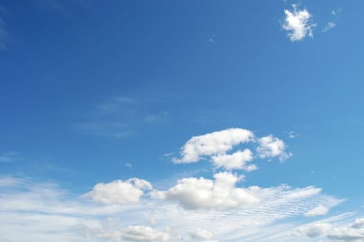 Beautiful blue sky with clouds