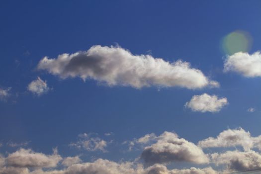 clouds on a beautiful sky, summer landscape, nature