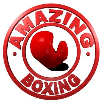 Amazing Boxing circular design with a white background