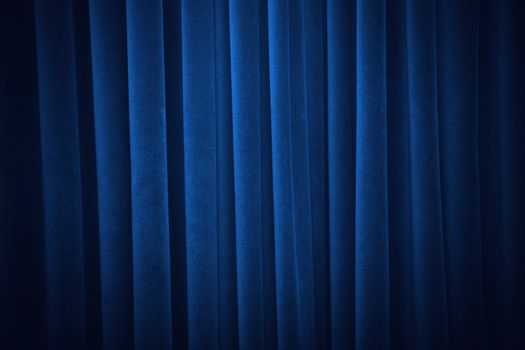 Blue curtain fade to dark
