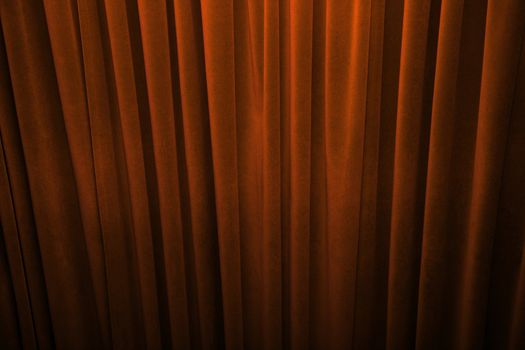 Orange curtain fade to dark