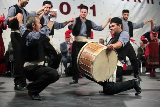 KOMOTINI, GREECE - MAY 13: Annual event ''Eleftheria'' with traditional dances of Thrace on May 13, 2011 in Komotini, Greece for the anniversary of liberation of the area from the turkish occupation.