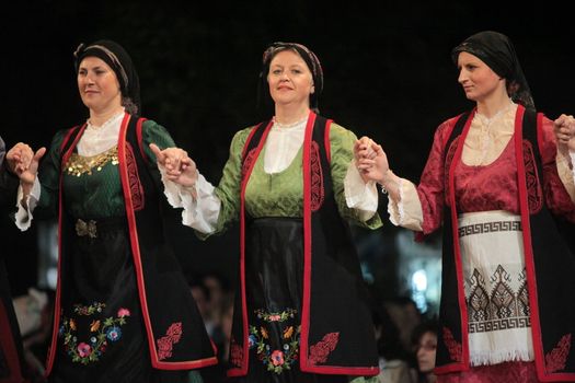 KOMOTINI, GREECE - MAY 13: Annual event ''Eleftheria'' with traditional dances of Thrace on May 13, 2011 in Komotini, Greece for the anniversary of liberation of the area from the turkish occupation.