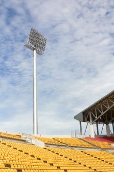 The Stadium Spot-light tower over Blue Sky