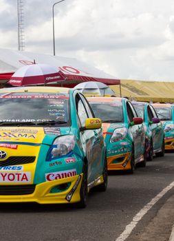 NAKHONRATCHASIMA, THAILAND-SEPTEMBER 02 :Drive by Nathalie David in Competition "Toyota One Make Race 2012 " Championship of Thailand,on SEPTEMBER 02,2012   at Sport Complex in Nakhonratchasima,Thailand