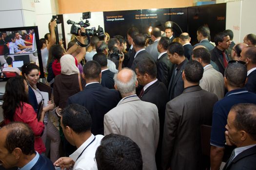 Hammamet – September 19: ICT4ALL Exibition held at the Congress and Exhibition Center of Medina-Hammamet in Yasmine Hammamet, Tunisia on September 19, 2012