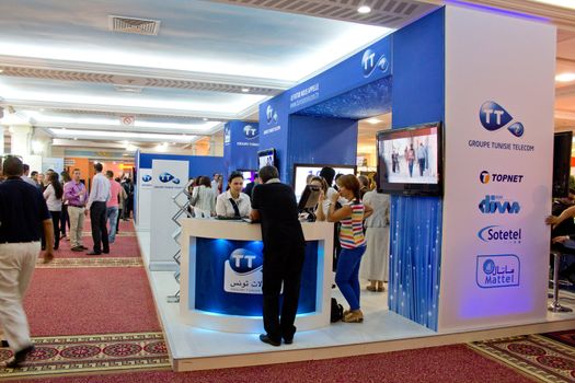 Hammamet – September 19: ICT4ALL Exibition held at the Congress and Exhibition Center of Medina-Hammamet in Yasmine Hammamet, Tunisia on September 19, 2012