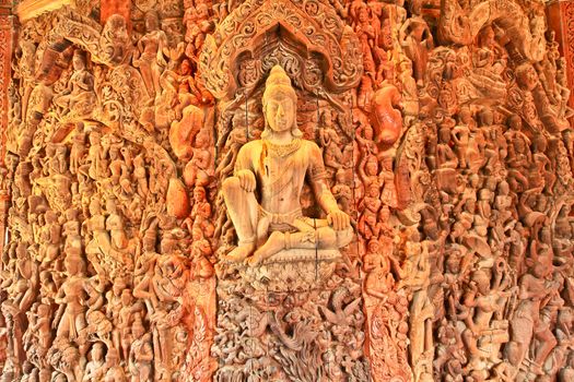 Wood carving Chonburi thailand