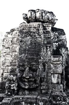 Faces of Bayon temple,Angkor Wat stone carvings of faces,Cambodia