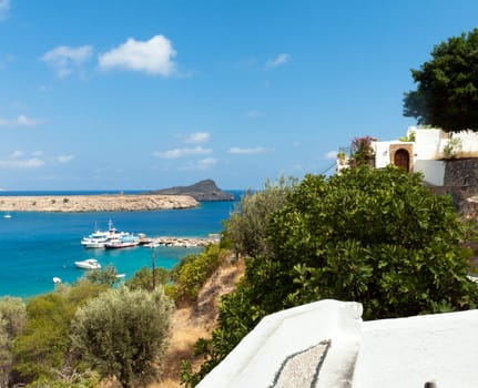 lindos. Island of Rhodes in Greece