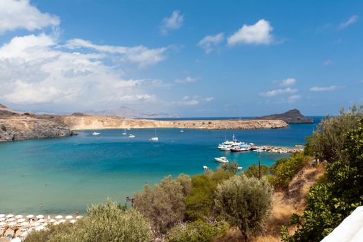 lindos. Island of Rhodes in Greece