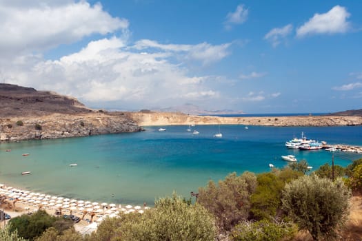 lindos. Island of Rhodes in Greece