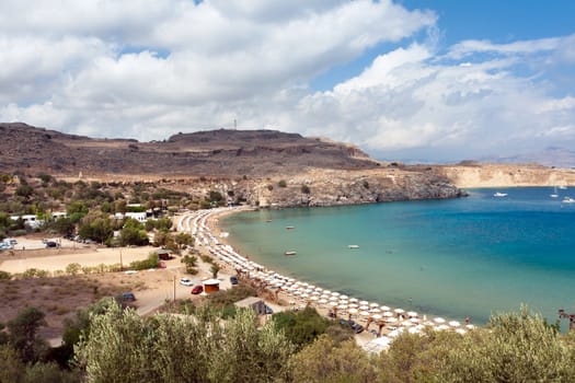 lindos. Island of Rhodes in Greece