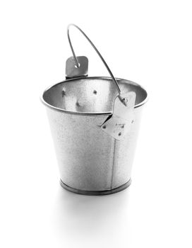 Little Tin Bucket isolated on white background