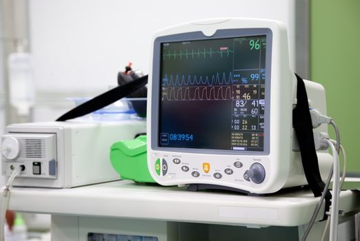Cardiogram monitor in operation room
