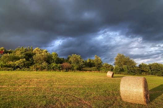 Before strom - shot of a dark sky before storm
