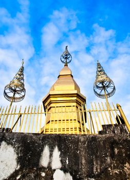 Temple on the hill. In Laos Country