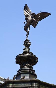 Eros Statue in Piccadilly Circus, London.