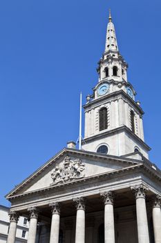 The impressive St Martin-in-the-Fields Church in London.