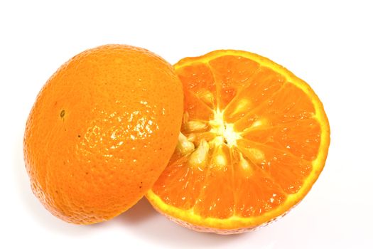 Tasty mandarine isolated on white