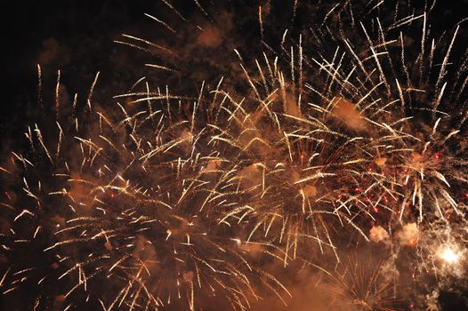 Fireworks exploading in the skies