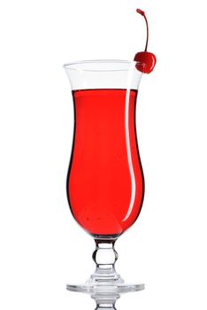 Hurricane cocktail isolated on white