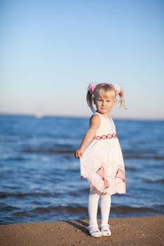 small girl on the beach