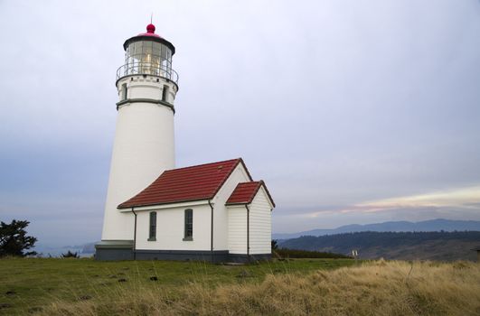 Cape Blanco Lighthouse in Oregon on the Pacific Ocean