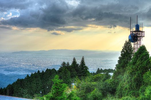 looking down on kyoto