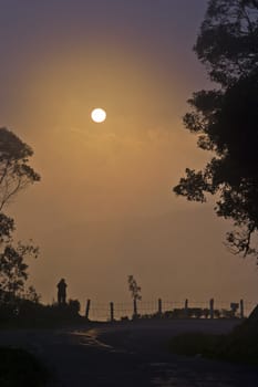 Sunset in Munnar India