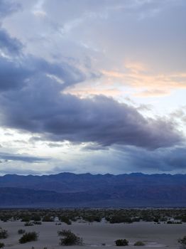 sunset in death valley