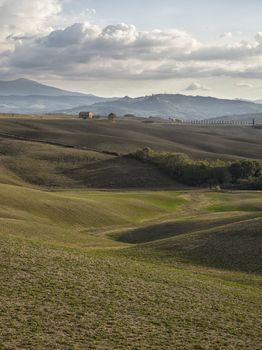 view of barn field in tuscany