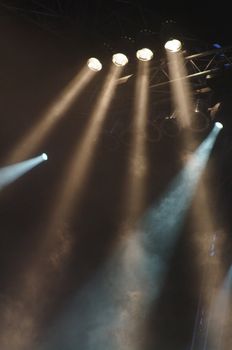 stage lights at an open air concert