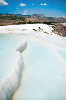 Beautiful Travertine pools and terraces in Pamukkale Turkey