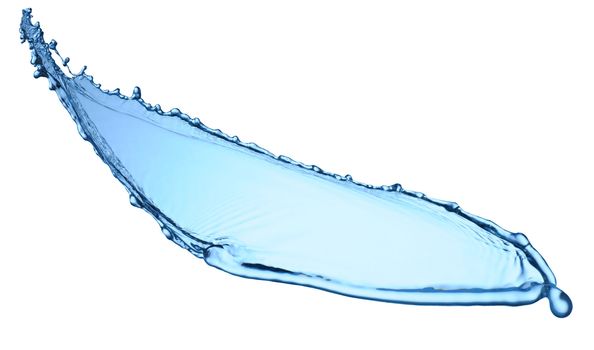 Beautiful water splash isolated on white