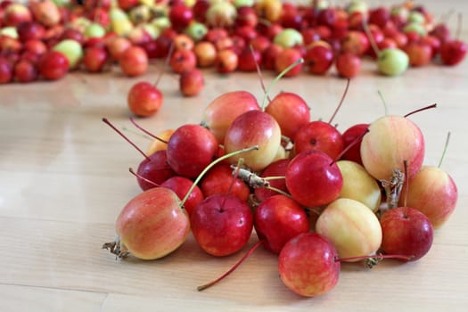 pile ripe red apples of paradise apples